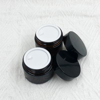 Vente en gros de pots en verre vides pour crème visage avec bouchon à vis, logo et couleur personnalisés, contenants pour crème de soin de la peau en carton