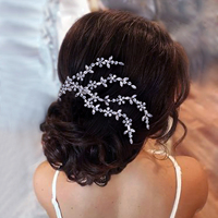 YouLaPan Modischer Braut-Kopfschmuck Handgefertigte Strass-Haarkämme Hochzeits-Party Haaraccessoires Ornamente Kopfschmuck HP568