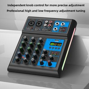 Console <span class=keywords><strong>de</strong></span> mixage audio portable 4 canaux UT4 avec carte TF, écran HD et éclairage latéral RVB pour la diffusion <span class=keywords><strong>en</strong></span> <span class=keywords><strong>ligne</strong></span> - Product Image 4