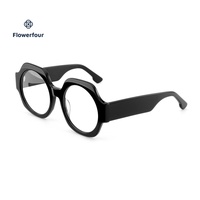 Montures de lunettes optiques rondes en acétate écologiques de style royal de luxe, mode tendance unisexe pour adultes