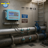 Prix avantageux : Débitmètre ultrasonique à pince en acier inoxydable 304 avec RS485 pour la surveillance des conduites d'eau potable et d'eaux usées