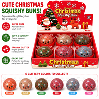 Juguetes de Peluche Suaves con Forma de Bollos Grandes de Navidad con Purpurina y Maltosa, 8.5 cm, para Niños y Adultos