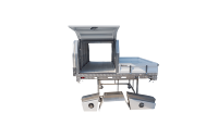 Plateau de benne en aluminium avec auvent et porte-bagages arrière pour double cabine