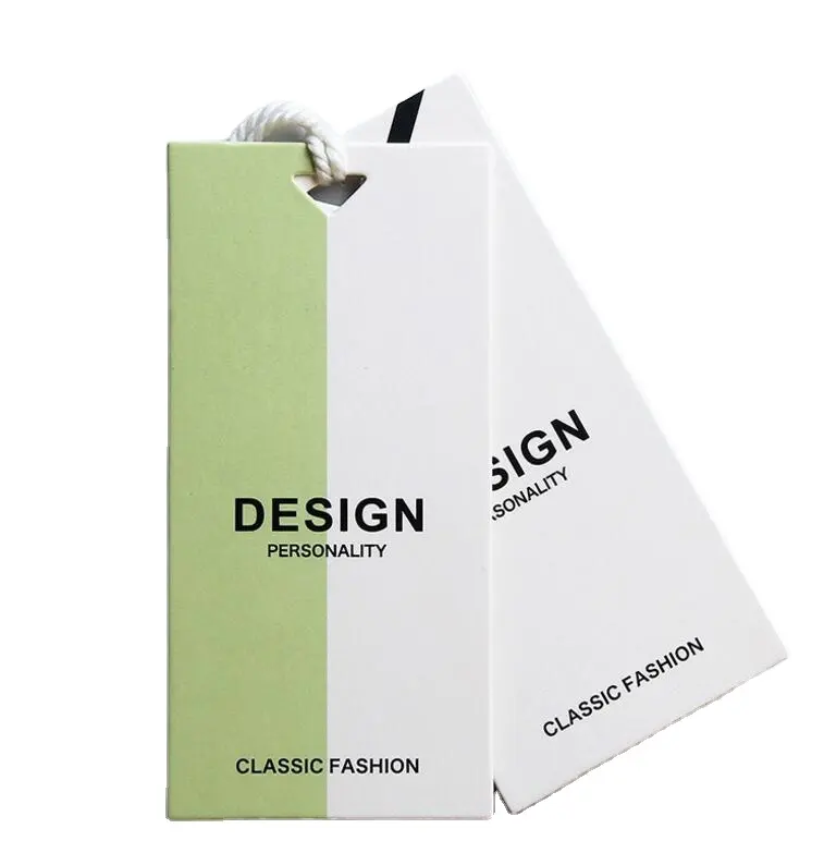 Kledingstuk Hang Tags Gerecycled Luxe Kleding Merk Logo Mode Papier Custom Kleding Labels Bedrukt