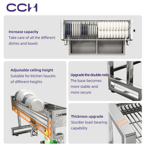 Égouttoir à vaisselle en acier inoxydable CCH pour évier, idéal pour le rangement de cuisine (pour marques de produits) - Product Image 3