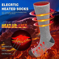 Chaussettes thermiques jetables à piles rechargeables, 100% coton, décontractées, unies, respirantes, antibactériennes, chauffantes, chaudes pour l'hiver