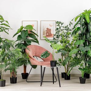 Cây cọ nhân tạo chống UV giả thực vật ficus lớn nhân tạo Cây Chuối thường xanh nhiệt đới Bonsai rừng cây nhân tạo - Product Image 6