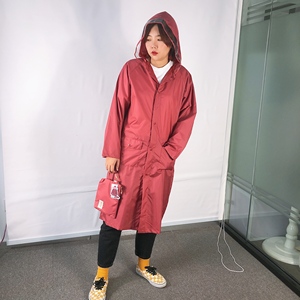 Giacca lunga pioggia da <span class=keywords><strong>donna</strong></span> impermeabile impermeabile leggero con cappuccio - Product Image 2