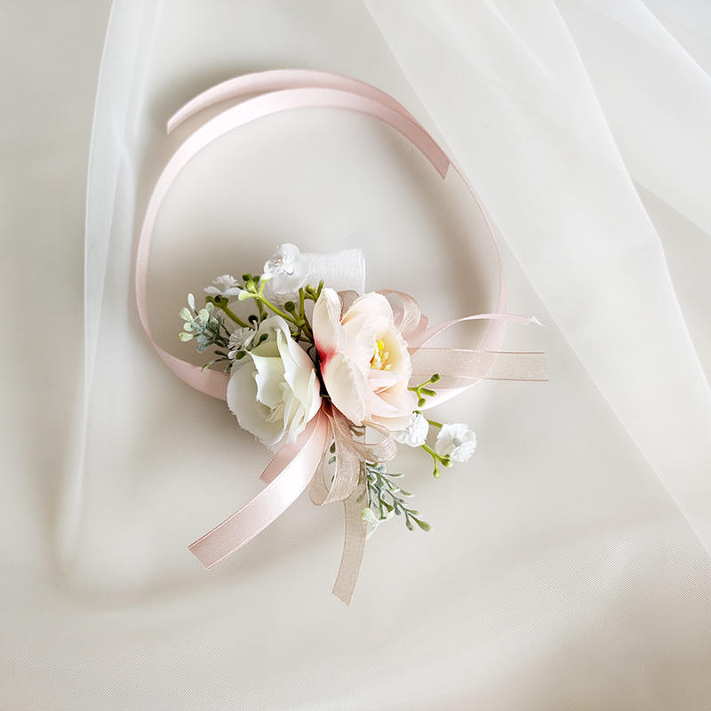 Prom Flower Corsage Elegant Wrist Bracelet