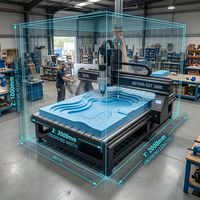 Router CNC Profesional 2030 de 4 Ejes RichAuto, Máquina de Tallado de Espuma, Gran Escala, para Fabricación de Moldes 3D de EPS y Esculturas de Poliestireno