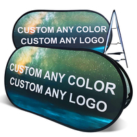 Bannière à cadre horizontal pliable imprimé de logo personnalisé pour la publicité extérieure pour les événements sportifs de golf