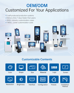 15.6 21.5 23.8 27 32 43 inch màn hình cảm ứng thiết bị đầu cuối tự đặt hàng <span class=keywords><strong>kiosk</strong></span> tương tác trạm tự dịch vụ thanh toán kiốt cho POS - Product Image 4