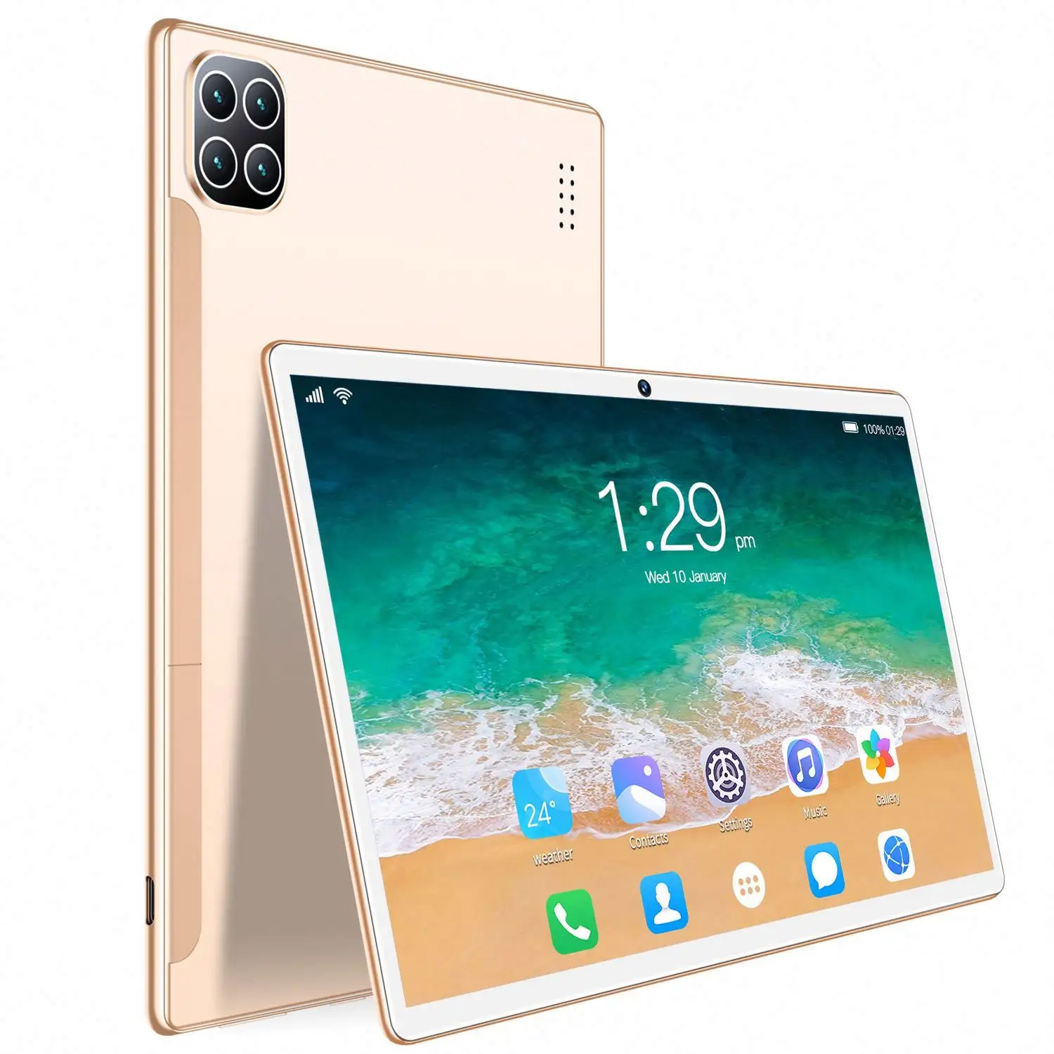 Máy tính bảng Android với bàn phím Bàn phím 10 điện thoại di động Tablet PC Android 6.0 trường hợp da, trường hợp da với bàn phím Octa core 2GB 370 gam