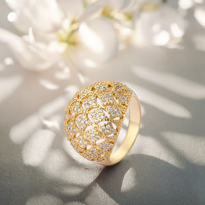 中国厂家直销批发婚礼首饰戒指女士金戒指 - Product Image 4