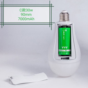 หลอดไฟ LED ฉุกเฉิน 20W แบตเตอรี่ 1200mAh ชาร์จได้ ไฟสำหรับตั้งแคมป์ แสงสีขาว วัสดุ PC - Product Image 5