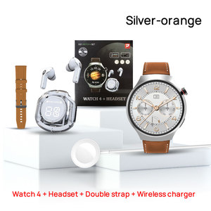 D21 TWS Montre <span class=keywords><strong>4</strong></span> Ensemble 2-en-1 Montre Connectée Écouteurs Double Bracelet Étanche IP67 Moniteur de Fréquence Cardiaque Fonction Boussole Kit Cadeau <span class=keywords><strong>Fitpro</strong></span> - Product Image 6