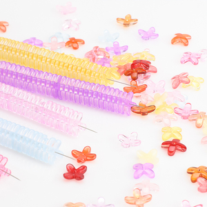 Zhubi manik kaca bentuk salib warna-warni 10X12MM warna ajaib manik Spacer kristal semanggi untuk pembuatan DIY - Product Image 4