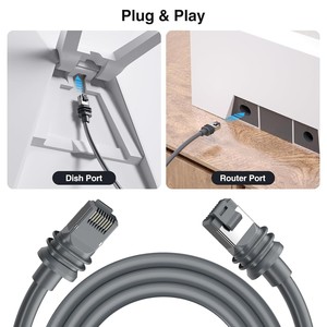 Gen3 V3 thay thế cho starlink Lan mạ kết nối internet LAN Mở rộng nhanh chóng sạc 1000Mbps 180 độ USB cáp - Product Image 5
