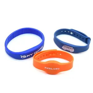 Customized RFID Smart Waterproof Bracelet 13.56Mhz NFC Read Only Chip Tag 1K S50 Access Control Key Wristband