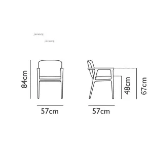Chaises de salle à manger en bois de frêne nordique pour salon, chambre à coucher, chaise d'ordinateur avec dossier, <span class=keywords><strong>fauteuil</strong></span> de loisirs simple en tissu pour balcon et appartement - Product Image 6