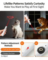 Giocattolo per Gatti 'Love at Home' in Plastica, Puntatore a Infrarossi Ricaricabile USB, Torcia Multifunzione, Vendita all'Ingrosso