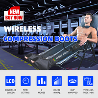Bottes de Pressothérapie Portables à Compression d'Air pour les Jambes, Masseur Lymphatique pour une Circulation Améliorée et une Récupération Musculaire