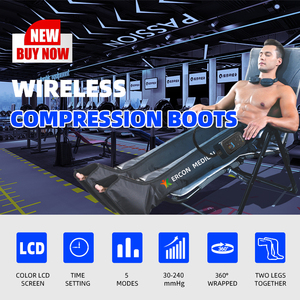 Portable Air Compression <strong>Leg</strong> Wraps Boots Pressotherapy Lymphatic Massager for Improved Circulation and Muscle Recovery - Product Image 2