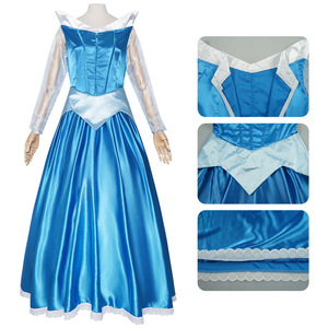 Robe <span class=keywords><strong>de</strong></span> princesse bleue, Costume <span class=keywords><strong>de</strong></span> spectacle, tenue <span class=keywords><strong>de</strong></span> cosplay, Costume <span class=keywords><strong>de</strong></span> personnage d'Halloween, Conte <span class=keywords><strong>de</strong></span> <span class=keywords><strong>fées</strong></span> fantastique - Product Image 3