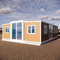 Villa Modulaire Conteneurisée Entièrement Meublée 20FT 40FT, 2 Chambres, Assemblage Rapide, Pliable, Extensible, Maison Préfabriquée Mobile, Alimentée à l'Énergie Solaire