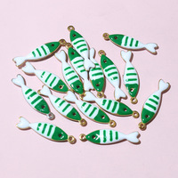 Acier inoxydable PVD sans ternissement plaqué or 18 carats émail animal couleur poisson breloques pendentifs bijoux pendentifs