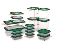 Lot de 17 boîtes de conservation alimentaire en plastique pour réfrigérateur, grande capacité, pour la fraîcheur des légumes - Vente Flash RTS