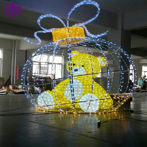 Escultura de oso LED grande para espectáculos de luces navideñas en parques y centros comerciales - Product Image 6