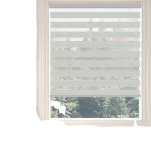 Persianas Horizontales Motorizadas Eléctricas Estilo Zebra para Ventanas Francesas, Integradas, de Poliéster Liso, Completamente Opacas, para Fábrica - Product Image 1