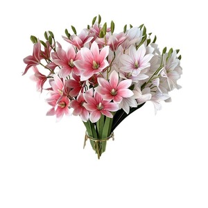 Queyiyi Fleurs artificielles, bouquet de magnolias, 5 branches, soie, fait main, décoration de mariage et de maison - Product Image 5