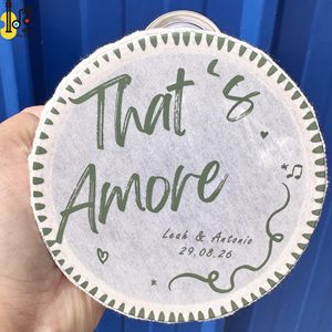 Instrumento Musical de Percusión, Pandereta para Bodas con Borde Blanco Personalizado e Impresión de Logotipo, Ideal para Bodas, Iglesia, Uso Manual - Product Image 6