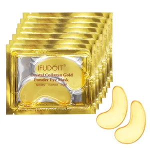 IFUDOIT özel etiket özel toptan kırışıklık karşıtı besleyici nemlendirici göz tedavisi maskesi toplu, 24k altın göz maskesi patces