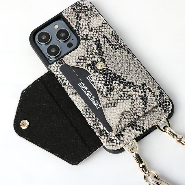 Crossbody Python Leather Phone case Hardware Pu Leather Adjustable