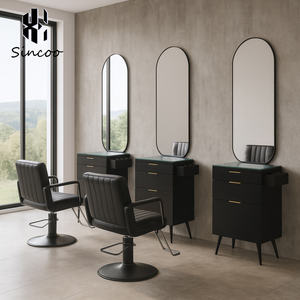 Luxury Modern Commercial Salon <b>Trolley</b> Cart MDF Solid Wood Texture Easy Moving Extra Large Professional Styling <b>Tool</b> Cabinet - Product Image 3
