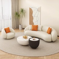 Mejor Precio, Sofá Curvo de Tela Moderno de 2 Plazas para Sala de Estar y Uso Hospitalario, Diseño para el Hogar