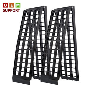 KARLION-Echelle en aluminium anodisé noir de <span class=keywords><strong>3m</strong></span>, capacité de 680kg, largeur de 46cm, antidérapante, certifiée CE, pour moto. - Product Image 1