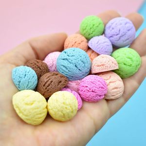 Cabochon en résine en forme de <span class=keywords><strong>boule</strong></span> de crème glacée 3D semi-ronde pour la décoration <span class=keywords><strong>artisanale</strong></span> - Product Image 2