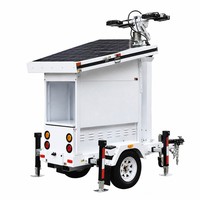 Générateur solaire et diesel portable, remorque lumineuse, lampes LED, tour d'éclairage hybride mobile