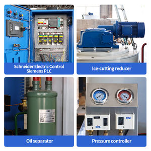 ICEMA Industrial 10ton 20ton Flaker pembuat es 500 2000kg serpihan air garam untuk ikan 1000kg kompresor 1 2 3 10 20 Ton penyimpanan - Product Image 3