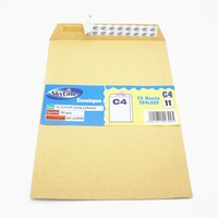 Enveloppe cadeau en papier kraft brun A4 RP XG06, épaisse, pour factures, impression personnalisée, fermeture à colle liquide