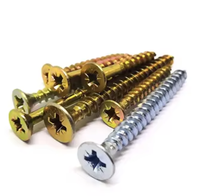 Yellow Zinc Plated Flat Head Steel Screws Carbon Steel Phillips Countersunk Screws Industrial Fasteners
