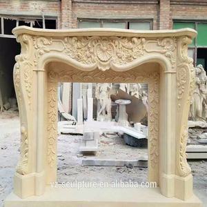 Manteau long en marbre sculpté à la main, crème 17 pouces, style français - Product Image 6