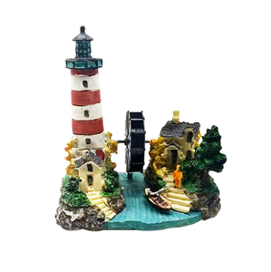 Aquarium Decoratie Aquarium Ornament Hars Kleine Vuurtoren Oceaan Serie Mediterrane Kleine Vuurtoren - Product Image 1