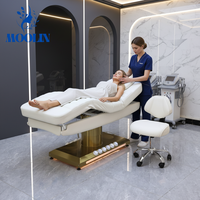 Table de soin esthétique Moolin pour salon de beauté et spa, lit de cils de luxe avec mécanisme de levage électrique