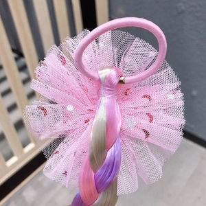 Parrucca per bambini trecce per bambini fiocchi per capelli <span class=keywords><strong>da</strong></span> <span class=keywords><strong>bambina</strong></span> cartone animato unicorno accessori per bambini parrucca unicorno bionda - Product Image 4