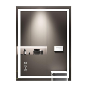 Miroir de salle de bain intelligent LED moderne, réglable en couleur, sans cadre, rectangulaire, anti-buée, haute définition, rétroéclairé, indice de protection IP44 - Product Image 6